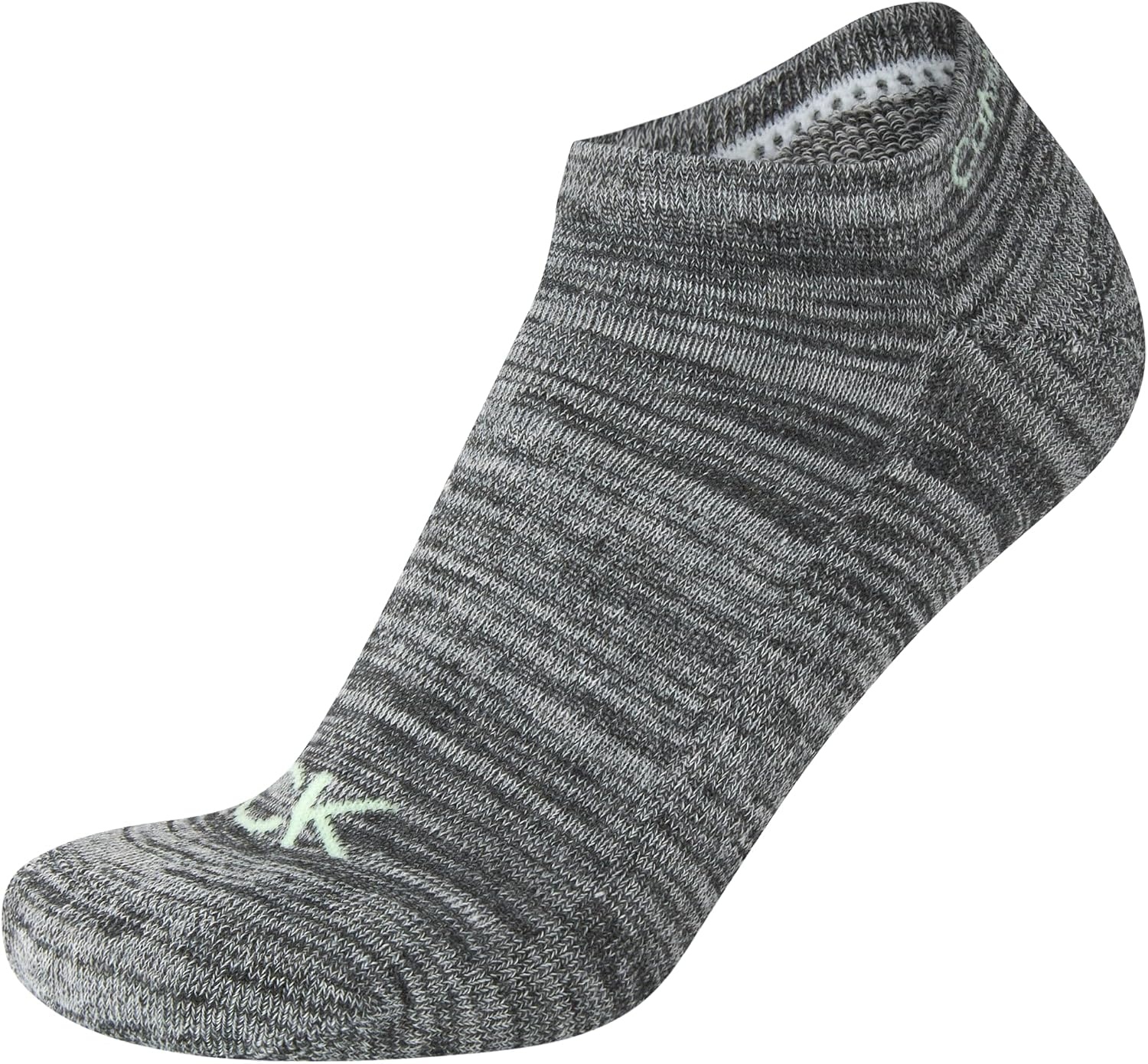 image:imageCalvin Klein Womens No Show Socks 6 Pack Breathable Cotton Blend Athletic Performance Low Cut Running Socks for WomenWhiteGrey