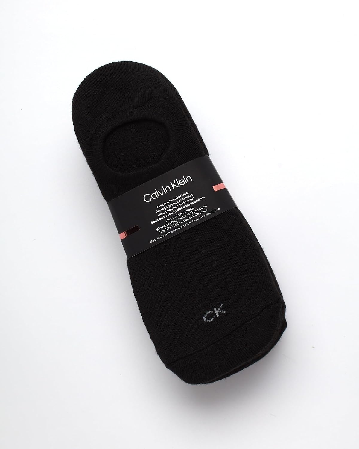 image:imageCalvin Klein Womens No Show Socks 6 Pack Lightweight Cotton Blend Invisible No Slip Sneaker Liners Athletic Socks for WomenAll Black