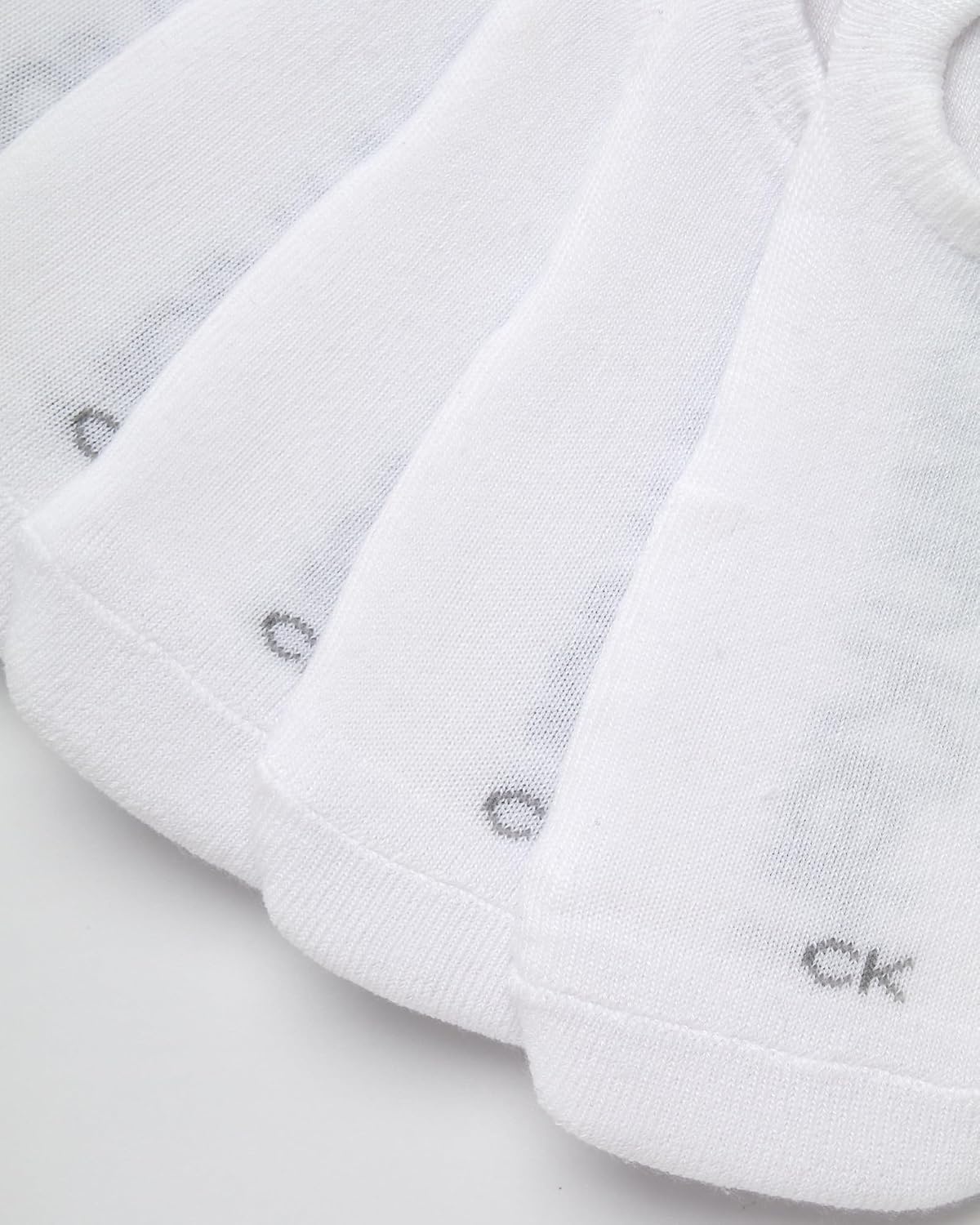 image:imageCalvin Klein Womens No Show Socks 6 Pack Lightweight Cotton Blend Invisible No Slip Sneaker Liners Athletic Socks for WomenAll White