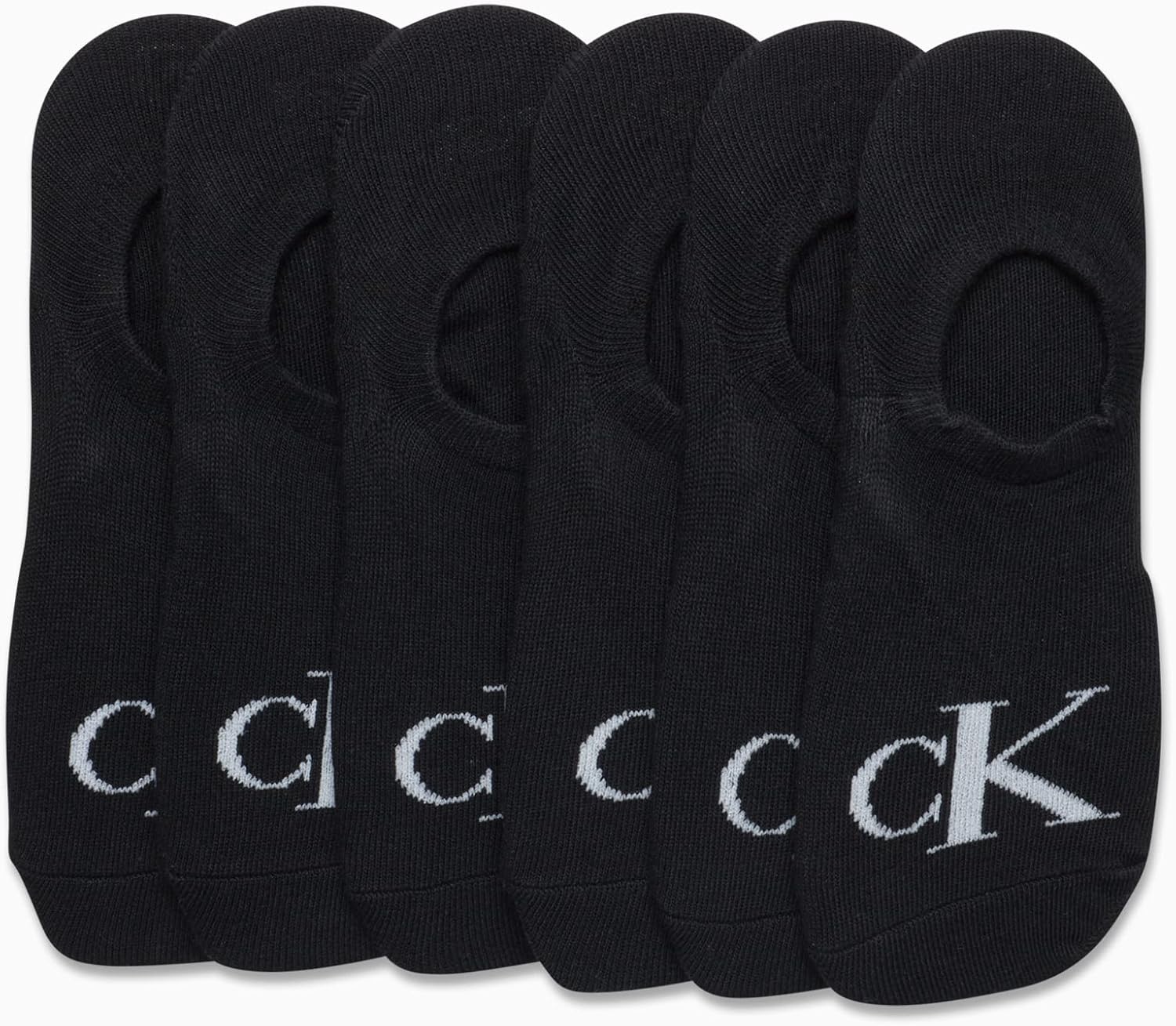 image:imageCalvin Klein Womens No Show Socks 6 Pack Lightweight Cotton Blend Invisible No Slip Sneaker Liners Athletic Socks for WomenBlack Assorted