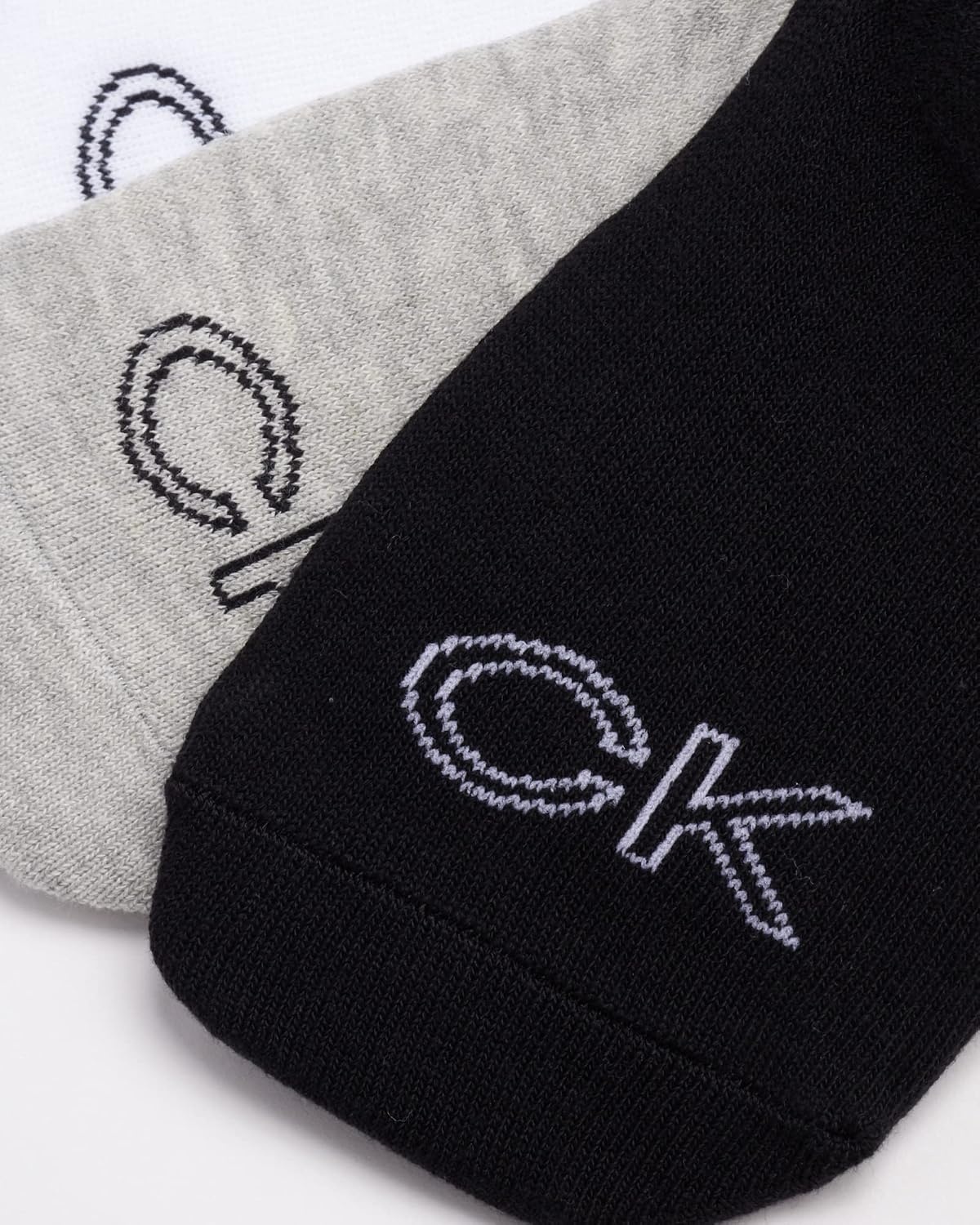 image:imageCalvin Klein Womens No Show Socks 6 Pack Lightweight Cotton Blend Invisible No Slip Sneaker Liners Athletic Socks for WomenGreyWhiteBlack