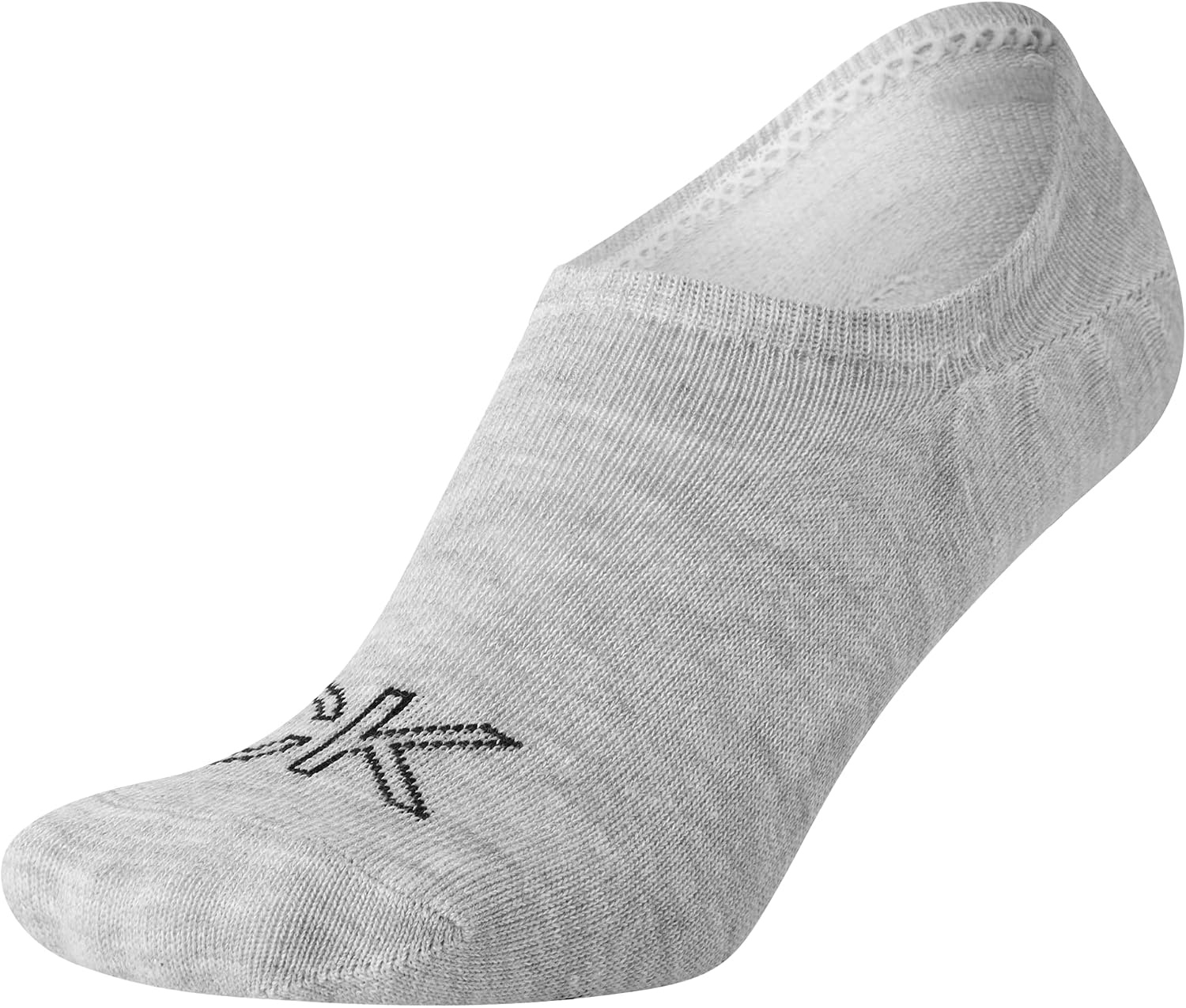 image:imageCalvin Klein Womens No Show Socks 6 Pack Lightweight Cotton Blend Invisible No Slip Sneaker Liners Athletic Socks for WomenGreyWhiteBlack