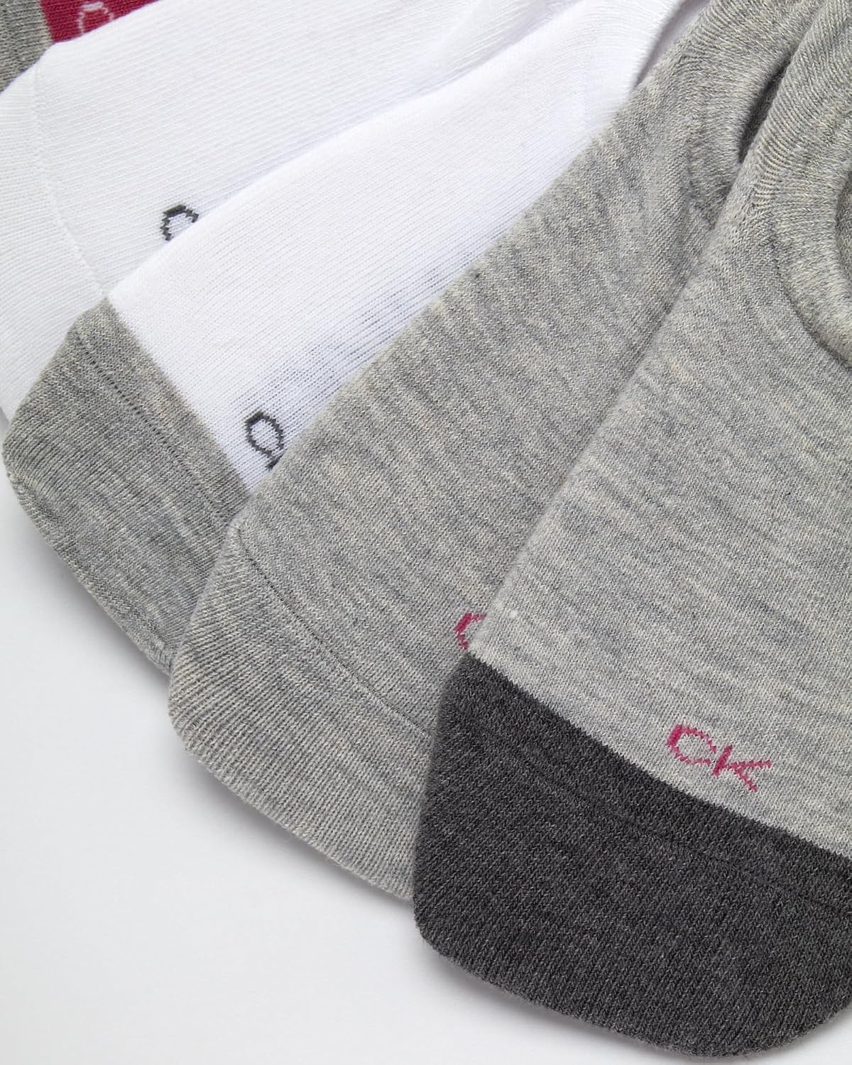 image:imageCalvin Klein Womens No Show Socks 6 Pack Lightweight Cotton Blend Invisible No Slip Sneaker Liners Athletic Socks for WomenLight Heather Grey