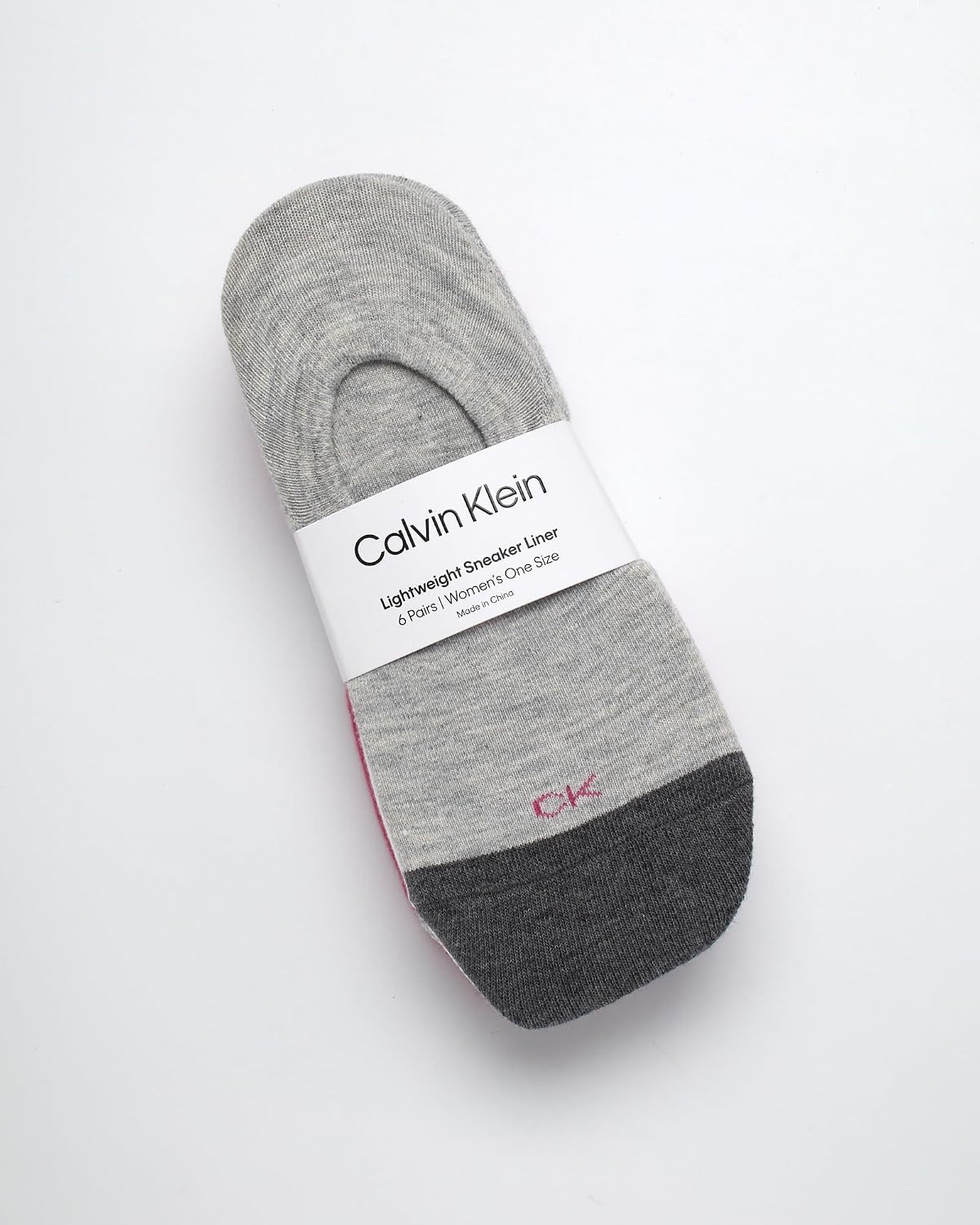image:imageCalvin Klein Womens No Show Socks 6 Pack Lightweight Cotton Blend Invisible No Slip Sneaker Liners Athletic Socks for WomenLight Heather Grey