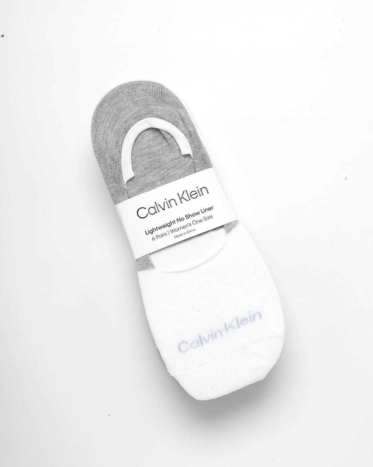 image:imageCalvin Klein Womens No Show Socks 6 Pack Lightweight Cotton Blend Invisible No Slip Sneaker Liners Athletic Socks for WomenWhiteGrey Assorted