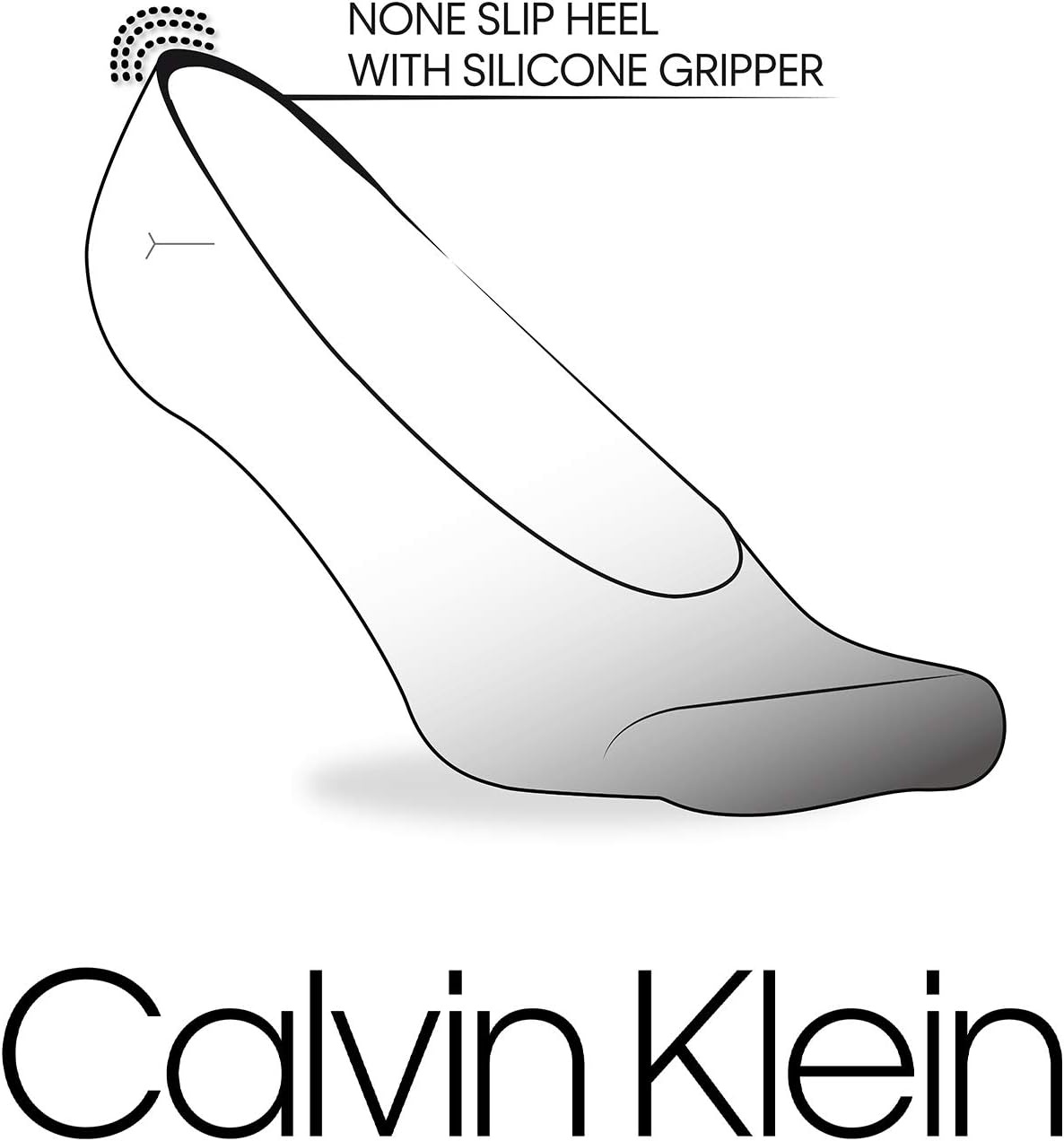image:imageCalvin Klein Womens No Show Socks 6 Pack Non Slip Heel Lightweight Cotton Blend Invisible Liner Socks for WomenClassic White