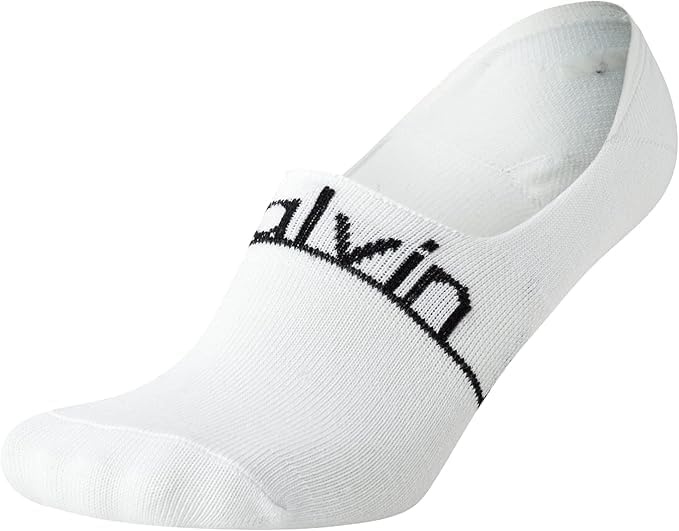 image:imageCalvin Klein Womens No Show Socks 6 Pack Non Slip Heel Lightweight Cotton Blend Invisible Liner Socks for WomenClassic White