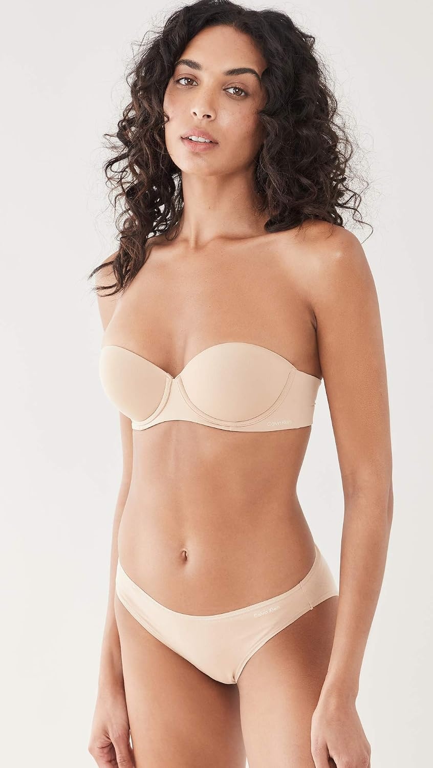 image:imageCalvin Klein Womens Perfectly Fit Strapless Convertible PushUp BraBare