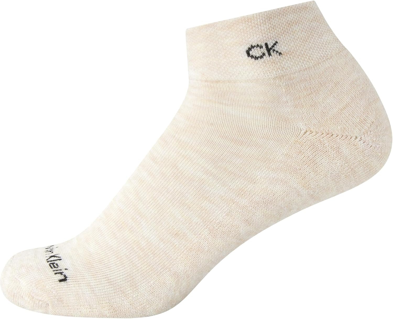 image:imageCalvin Klein Womens Quarter Socks 12 Pack Breathable Cushioned Athletic Ankle Socks for Women for Running and WorkoutOatmealPinkWhite