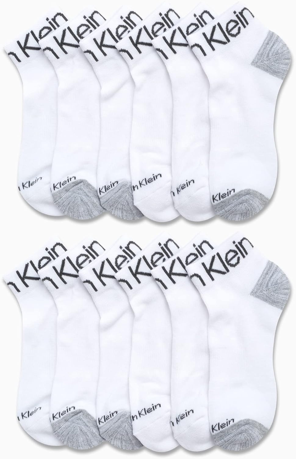 image:imageCalvin Klein Womens Quarter Socks 12 Pack Breathable Cushioned Athletic Ankle Socks for Women for Running and WorkoutWhite Assorted