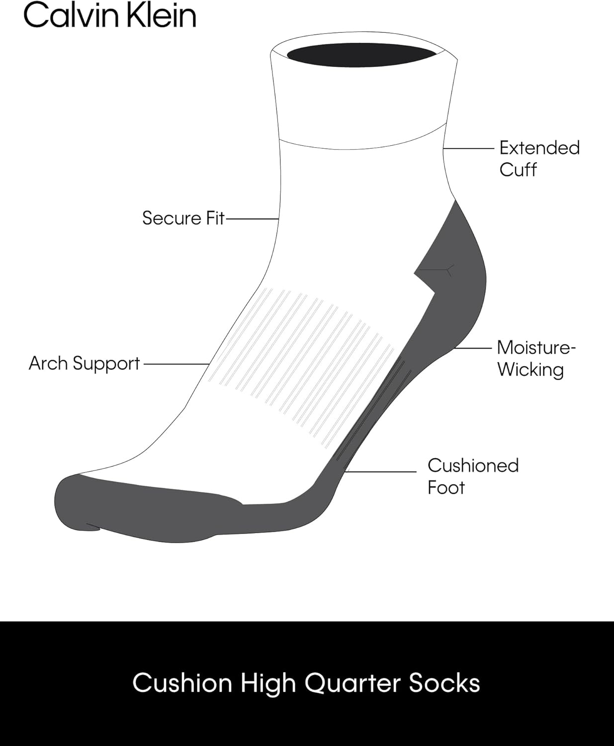 image:imageCalvin Klein Womens Quarter Socks 12 Pack Soft Cushioned Athletic Ankle Socks for Women for Running and WorkoutHeather Grey