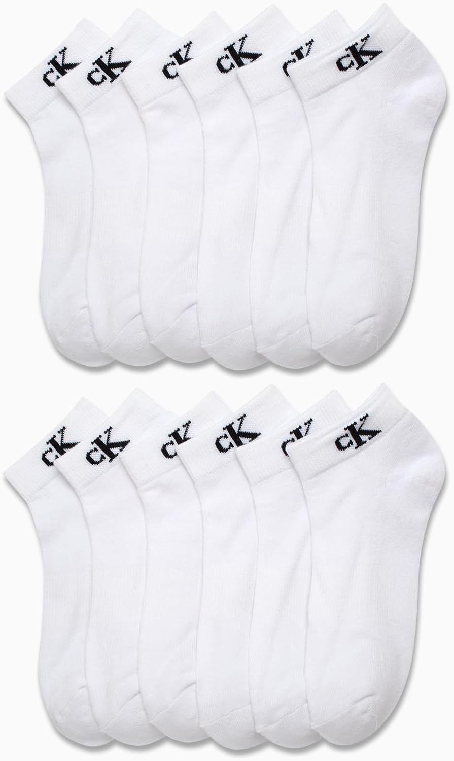 image:imageCalvin Klein Womens Quarter Socks 12 Pack Soft Cushioned Athletic Ankle Socks for Women for Running and WorkoutWhite