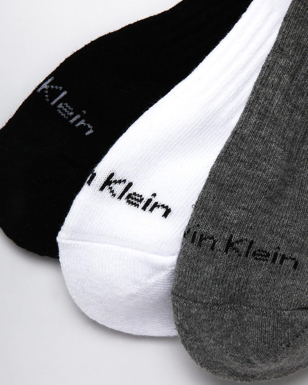 image:imageCalvin Klein Womens Quarter Socks 3 Pack Cotton Blend Cushioned Ruffle Quarter Socks for Women with Lettuce Edge CuffBlack Grey Ruffle