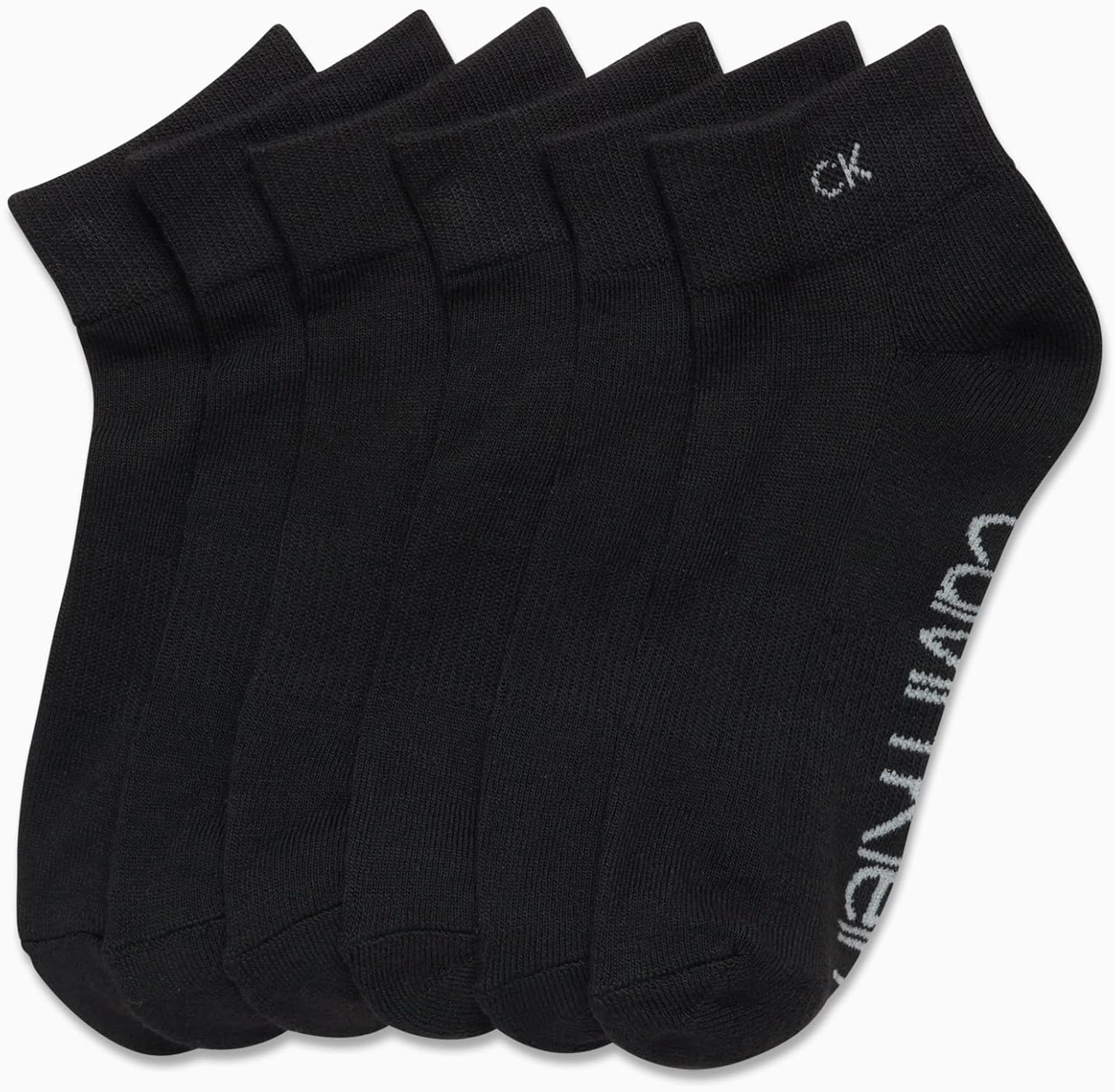 image:imageCalvin Klein Womens Quarter Socks 6 Pack Cushioned Athletic Ankle Socks for Women Womens Sports Socks Size 410All Black
