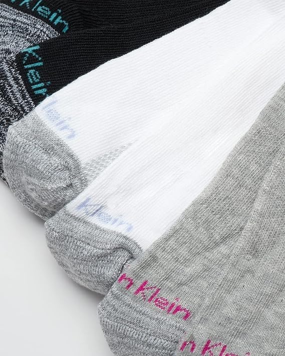 image:imageCalvin Klein Womens Quarter Socks 6 Pack Cushioned Athletic Ankle Socks for Women Womens Sports Socks Size 410Assorted Heather