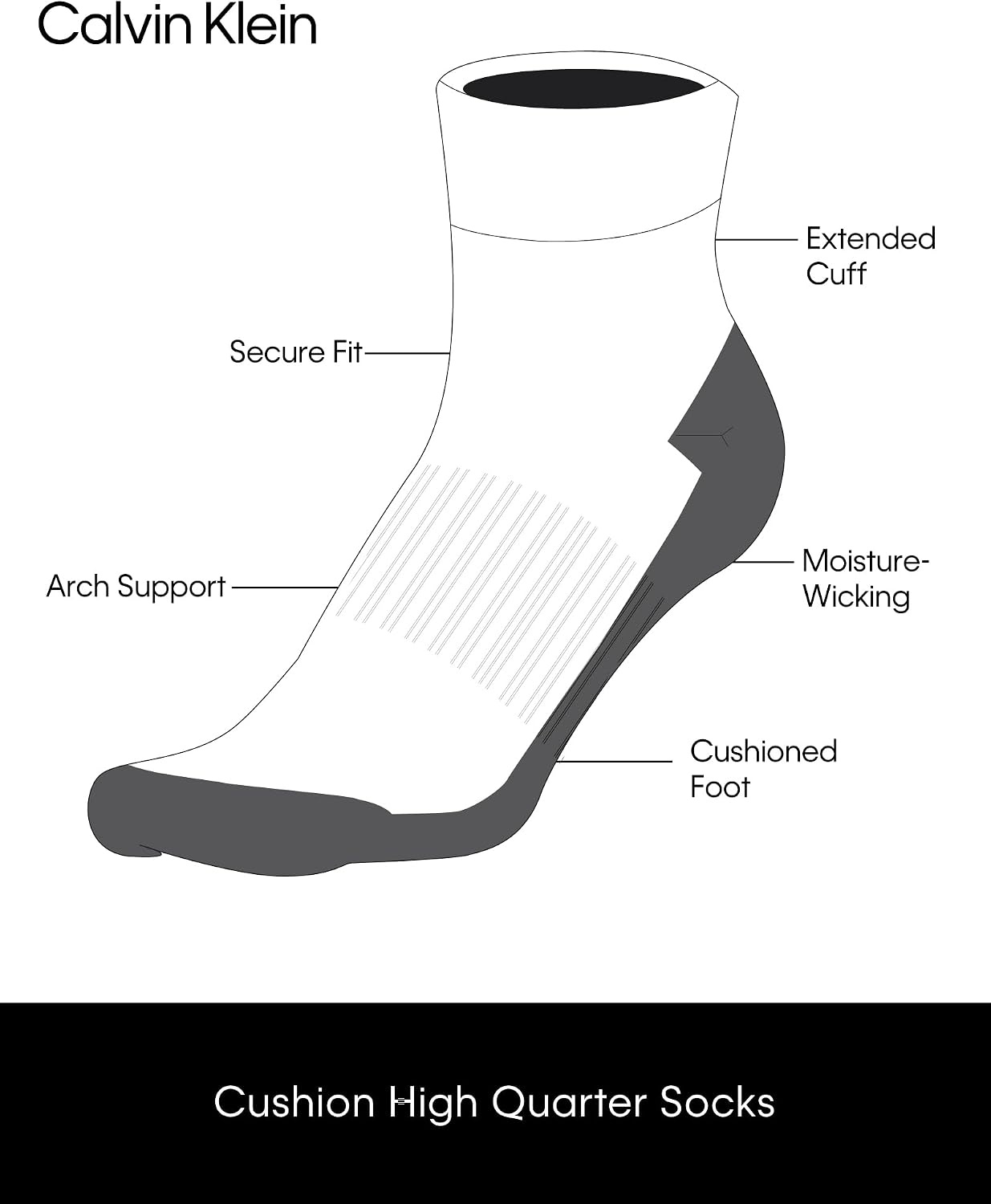 image:imageCalvin Klein Womens Quarter Socks 6 Pack Cushioned Athletic Ankle Socks for Women Womens Sports Socks Size 410Pink Assorted