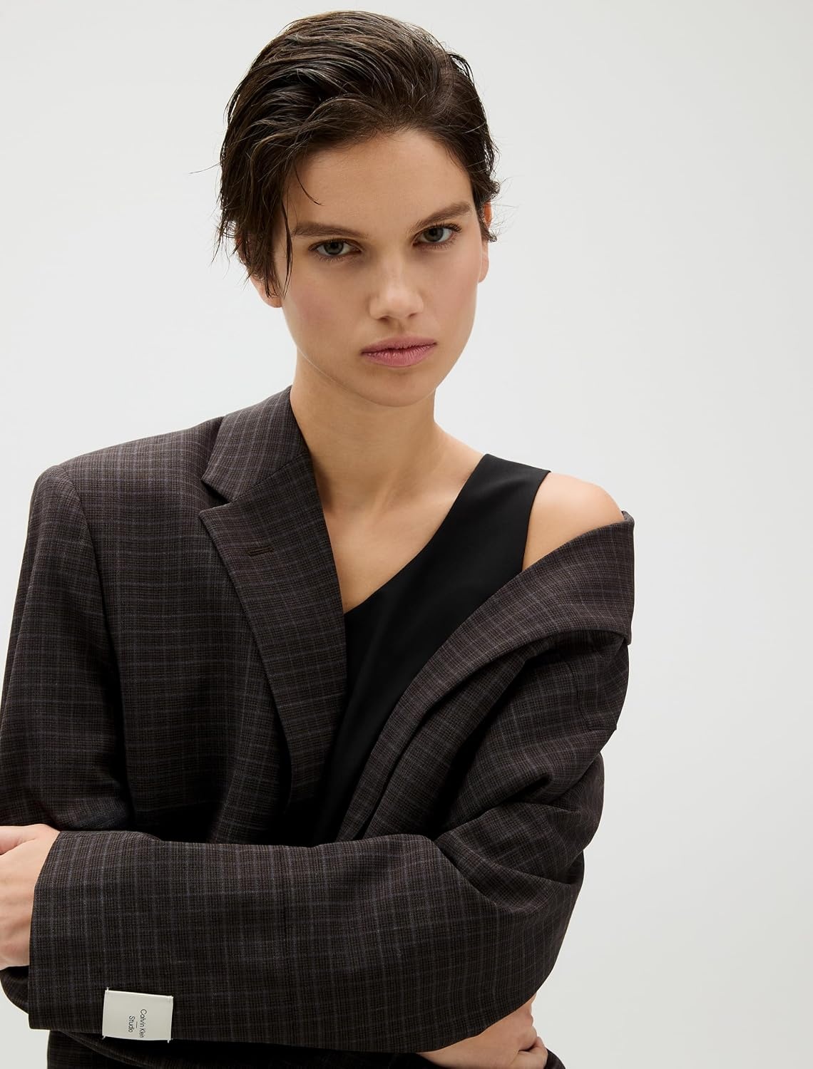 image:imageCalvin Klein Womens Refined Stretch Mini DressBlack