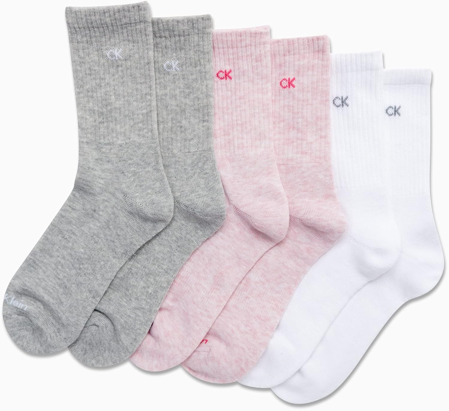 image:imageCalvin Klein Womens Socks Cushion Athletic Crew Socks 6 PackAssorted