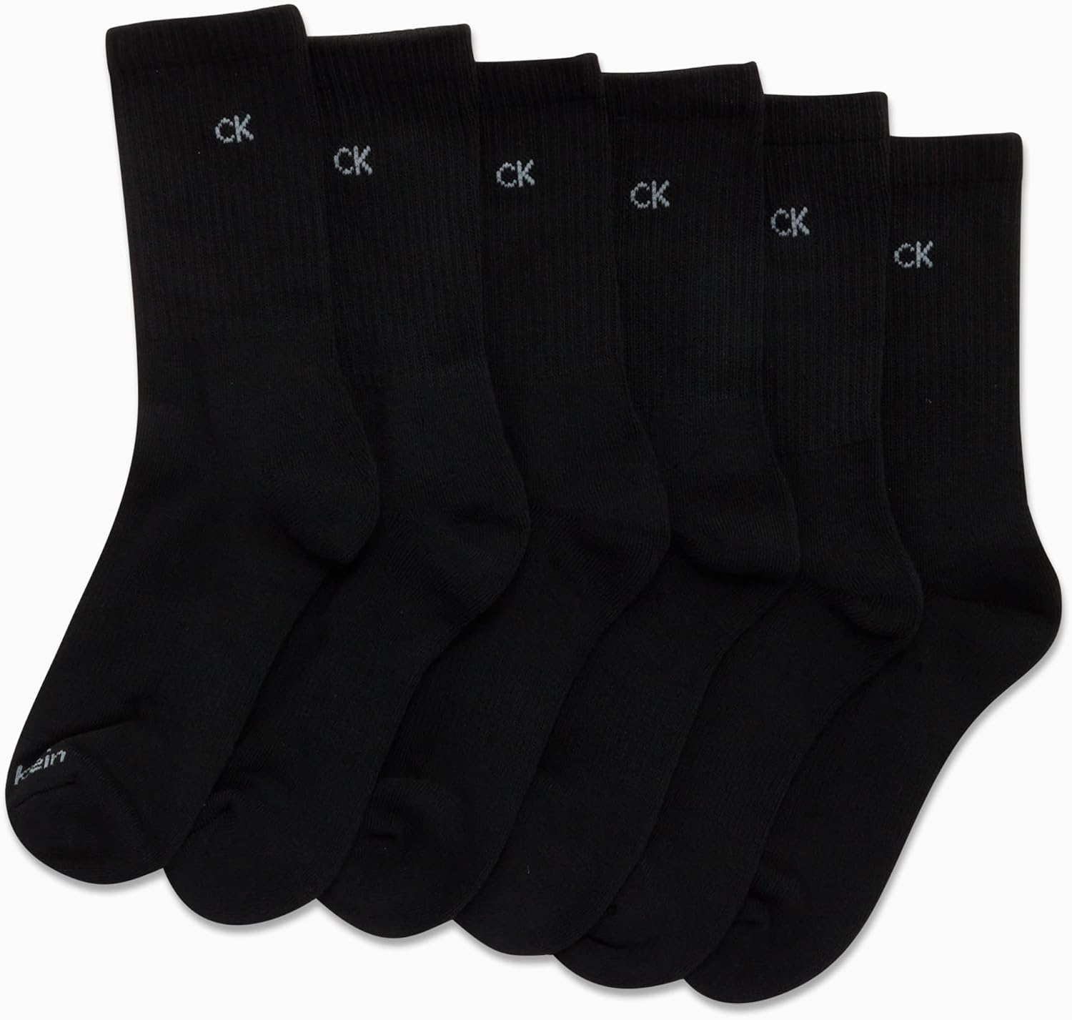 image:imageCalvin Klein Womens Socks Cushion Athletic Crew Socks 6 PackBlack
