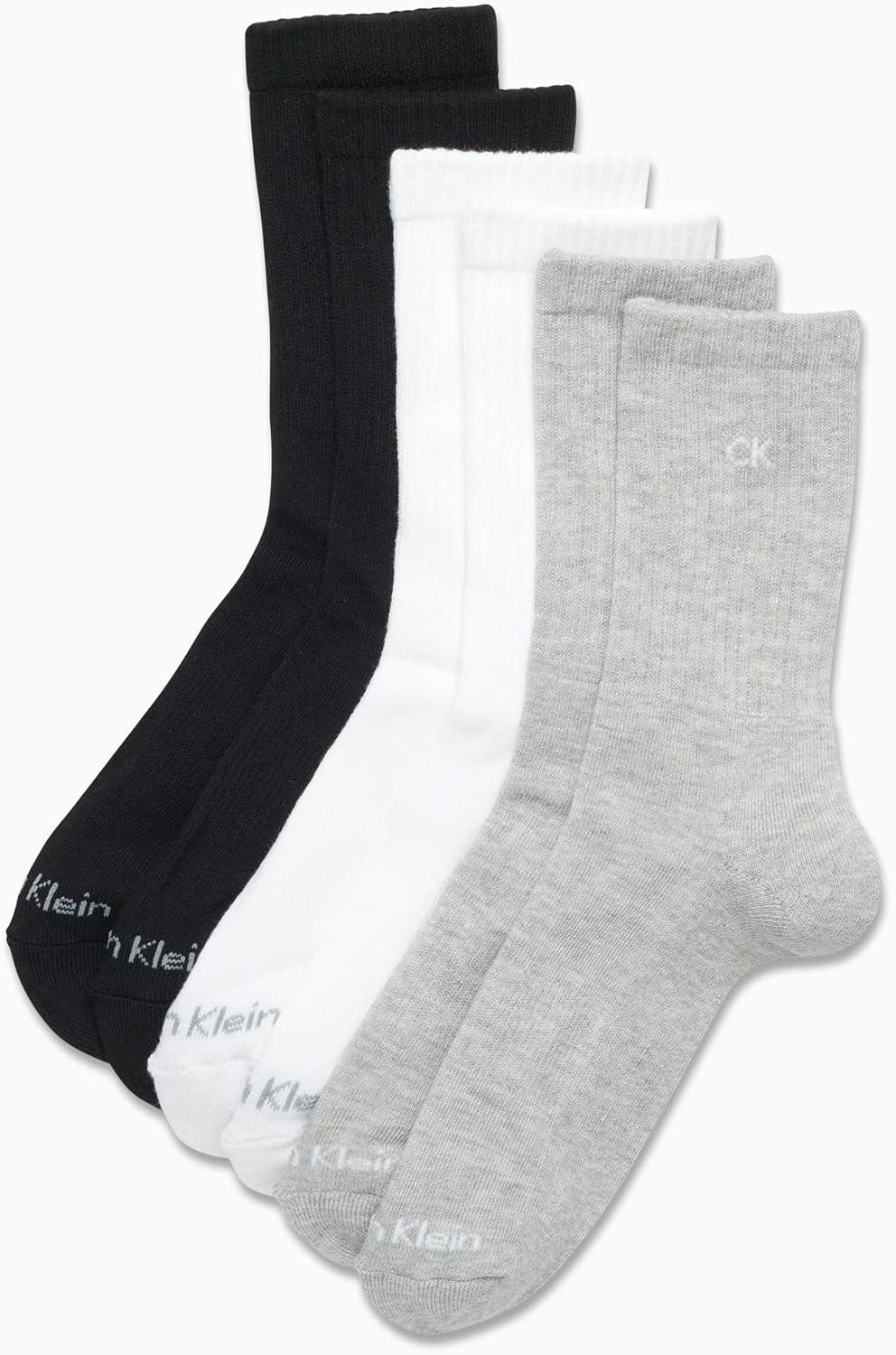 image:imageCalvin Klein Womens Socks Cushion Athletic Crew Socks 6 PackGrey Assorted