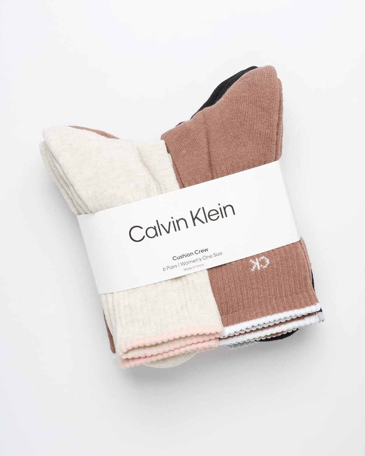 image:imageCalvin Klein Womens Socks Cushion Athletic Crew Socks 6 PackOatmeal Heather Assorted