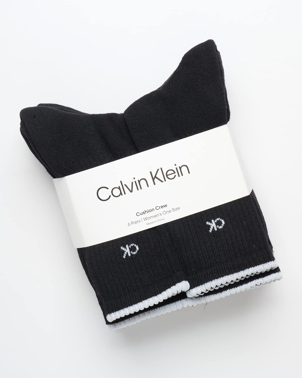 image:imageCalvin Klein Womens Socks Cushion Athletic Crew Socks 6 PackPure Black