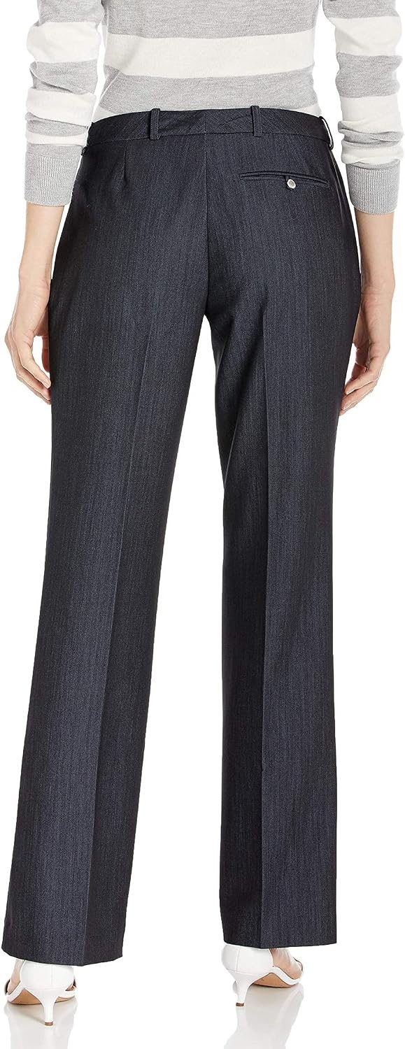 image:imageCalvin Klein Womens Straight Leg Lux Business Pant Standard amp PetiteIndigo
