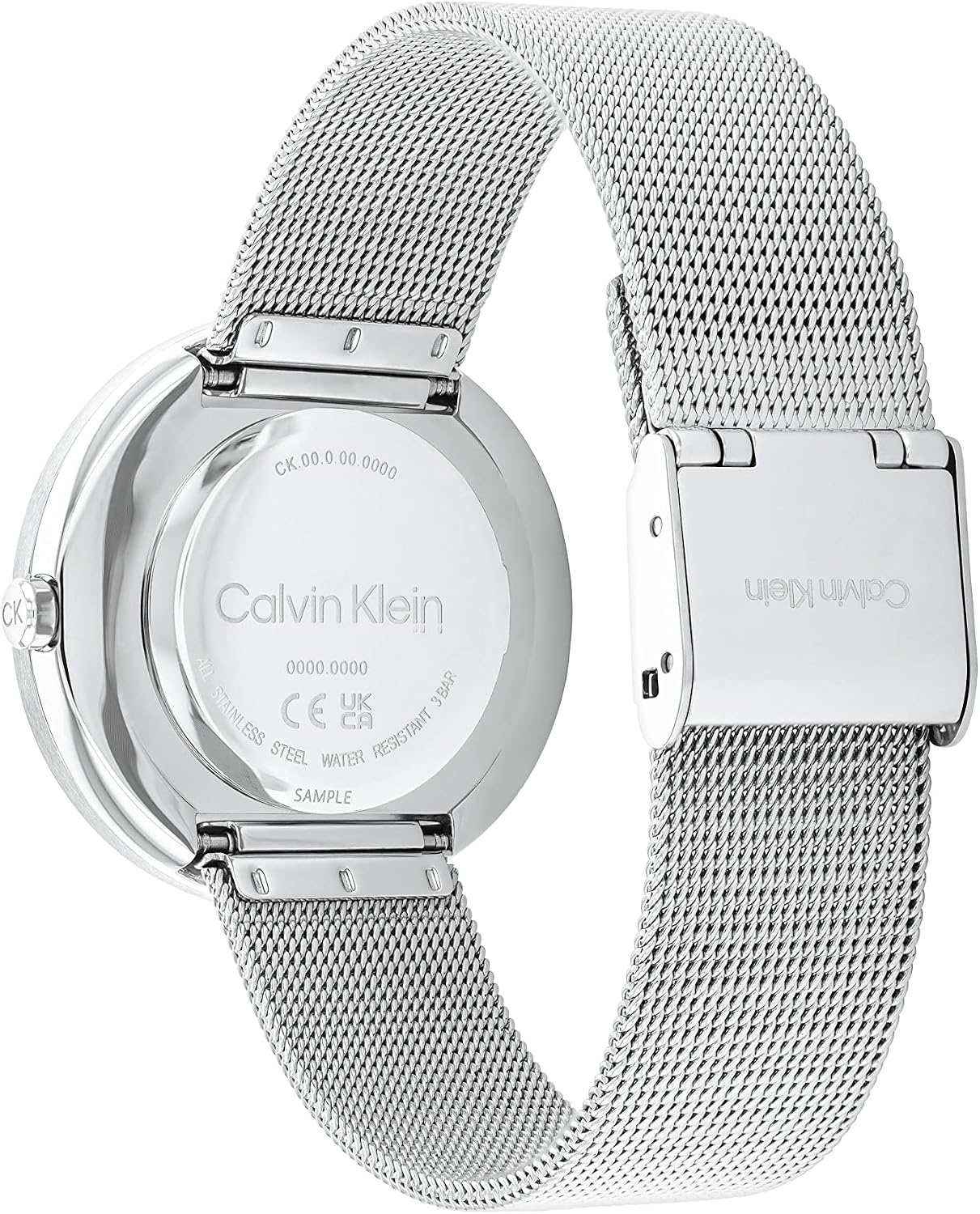 image:imageCalvin Klein Womens Twisted Bezel 34mm 2H Quartz Watch Stainless Steel Bracelet Water Resistance 30 Meters Minimalistic Style Premium Fashion Gift for HerPink Silver