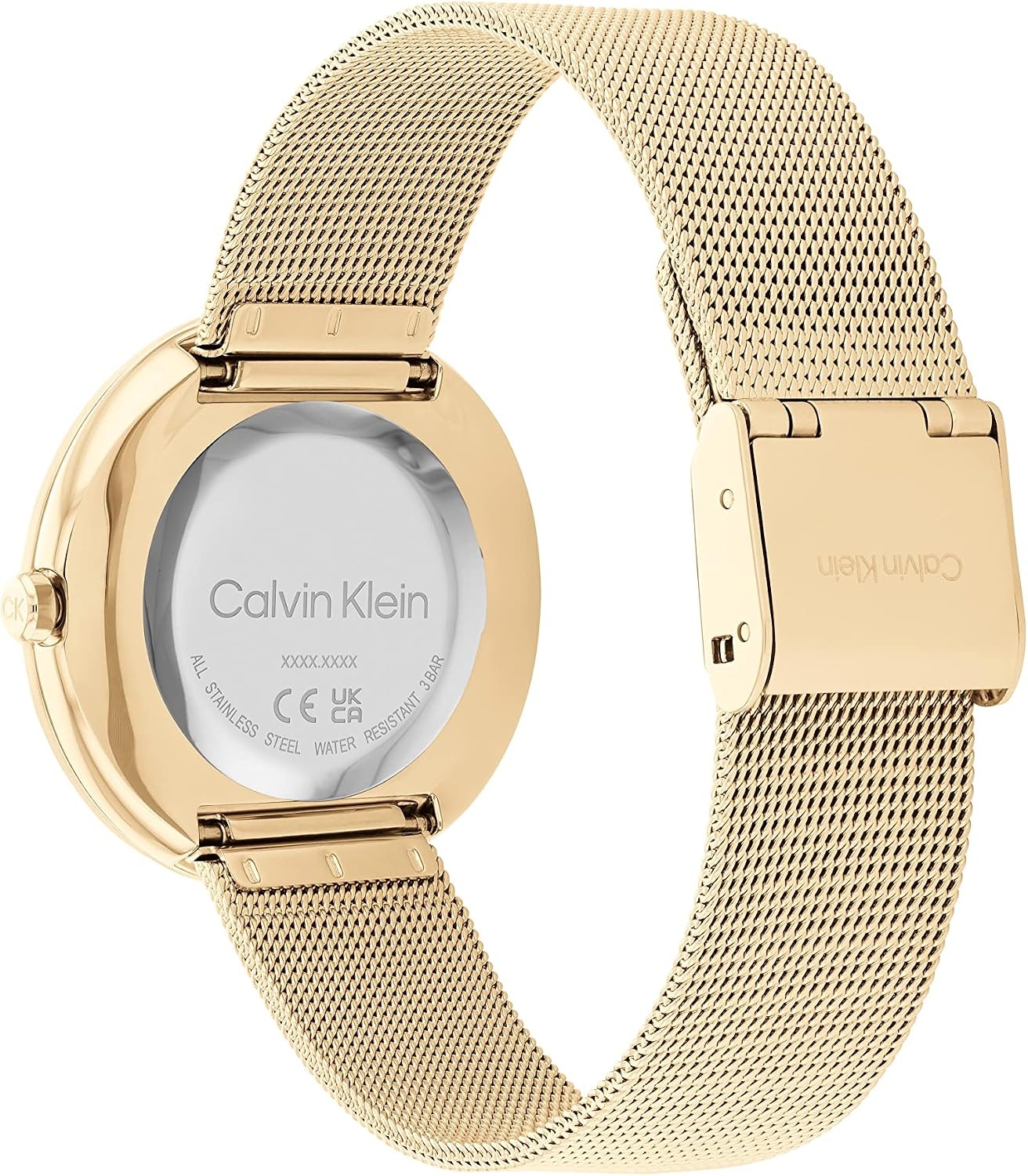 image:imageCalvin Klein Womens Twisted Bezel 34mm 2H Quartz Watch Stainless Steel Bracelet Water Resistance 30 Meters Minimalistic Style Premium Fashion Gift for HerBlack Gold
