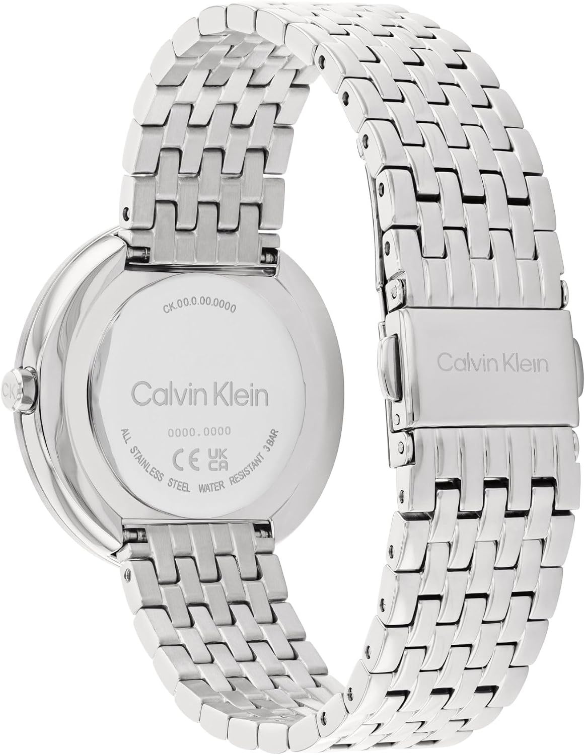 image:imageCalvin Klein Womens Twisted Bezel 34mm 2H Quartz Watch Stainless Steel Bracelet Water Resistance 30 Meters Minimalistic Style Premium Fashion Gift for HerGrey Mother of Pearl