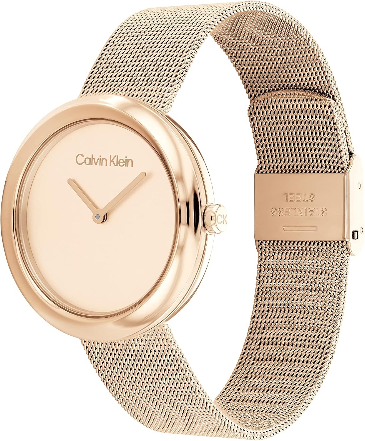 image:imageCalvin Klein Womens Twisted Bezel 34mm 2H Quartz Watch Stainless Steel Bracelet Water Resistance 30 Meters Minimalistic Style Premium Fashion Gift for HerRose Gold