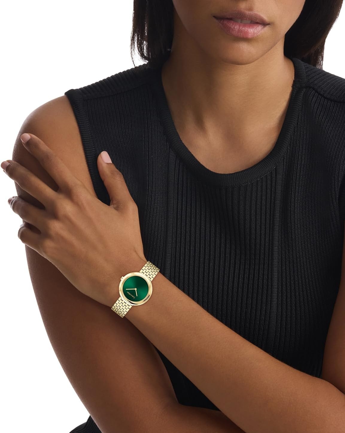 image:imageCalvin Klein Womens Twisted Bezel 34mm 2H Quartz Watch Stainless Steel Bracelet Water Resistance 30 Meters Minimalistic Style Premium Fashion Gift for HerGreen