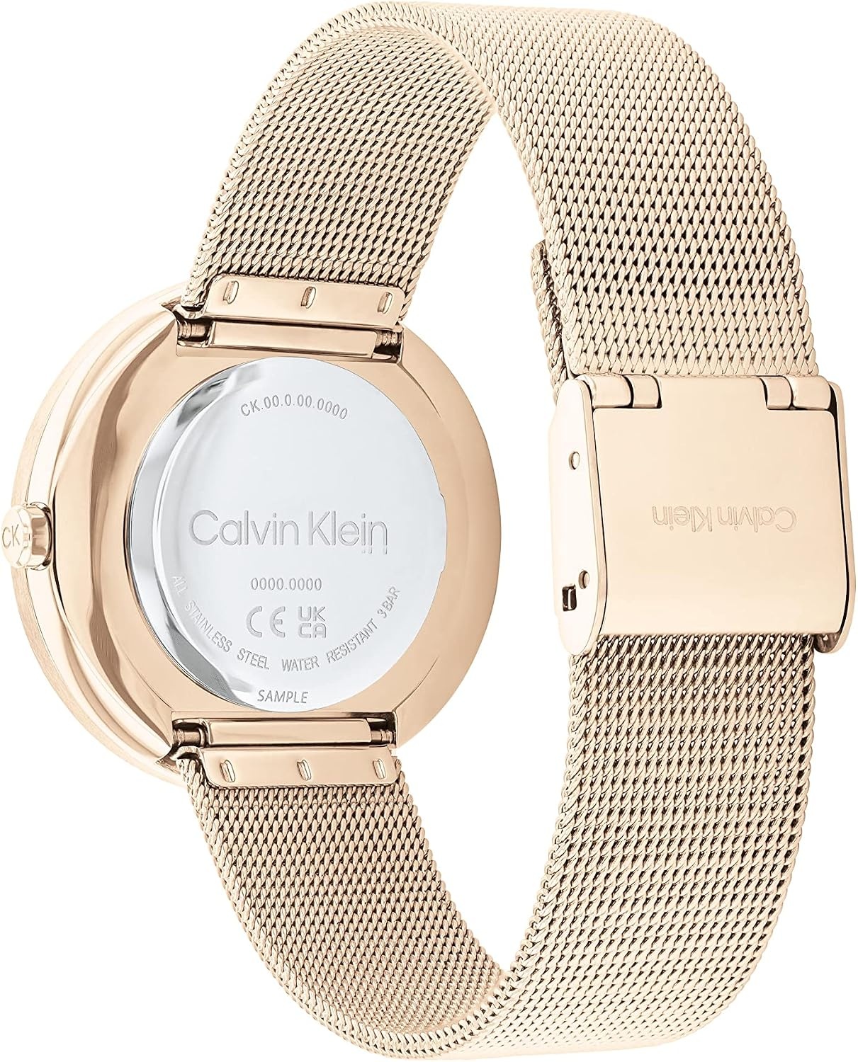 image:imageCalvin Klein Womens Twisted Bezel 34mm 2H Quartz Watch Stainless Steel Bracelet Water Resistance 30 Meters Minimalistic Style Premium Fashion Gift for HerBlack Rose Gold