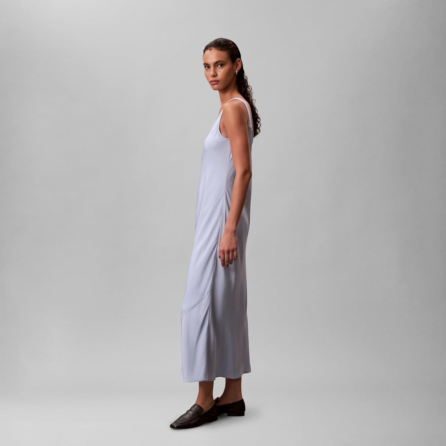image:imageCalvin Klein Womens Viscose Twill Midi Slip DressKentucky Blue