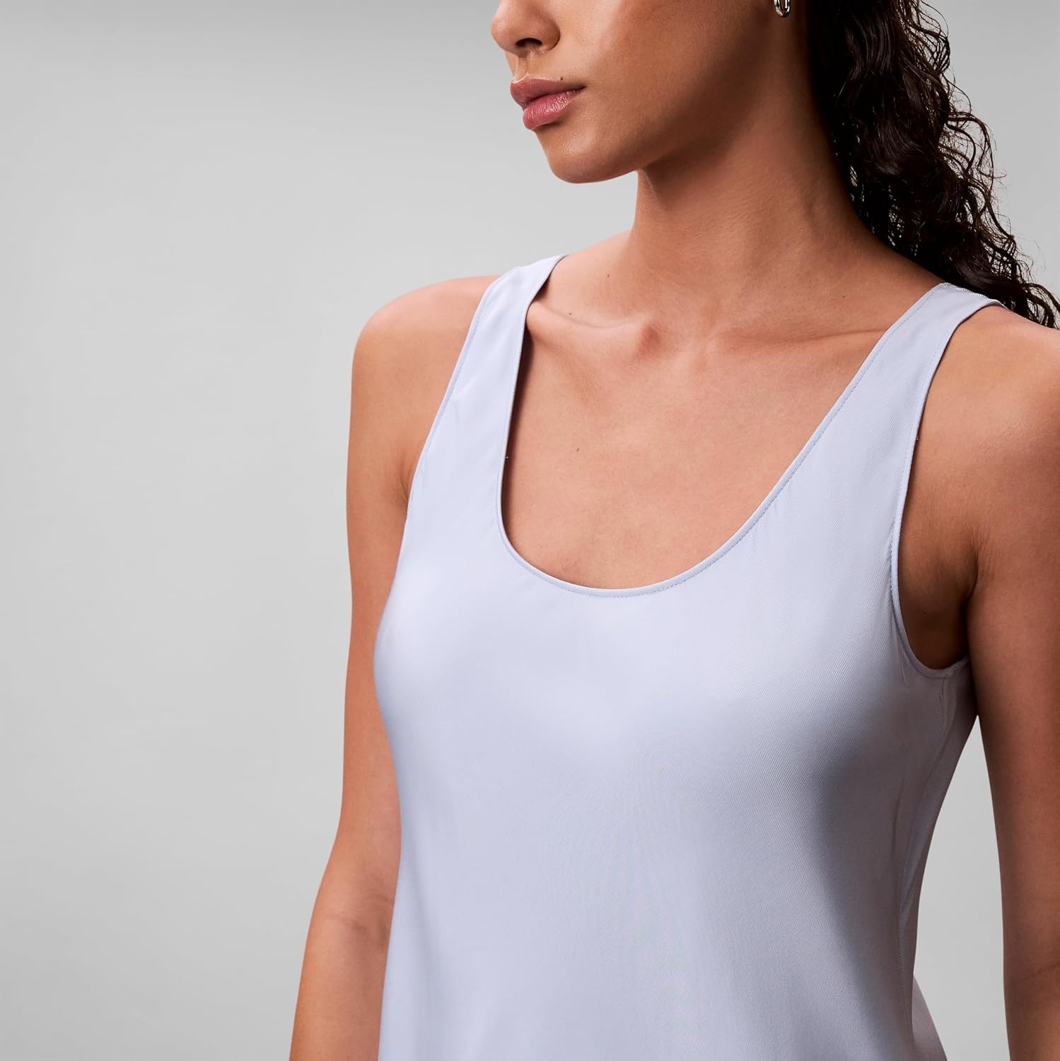 image:imageCalvin Klein Womens Viscose Twill Midi Slip DressKentucky Blue