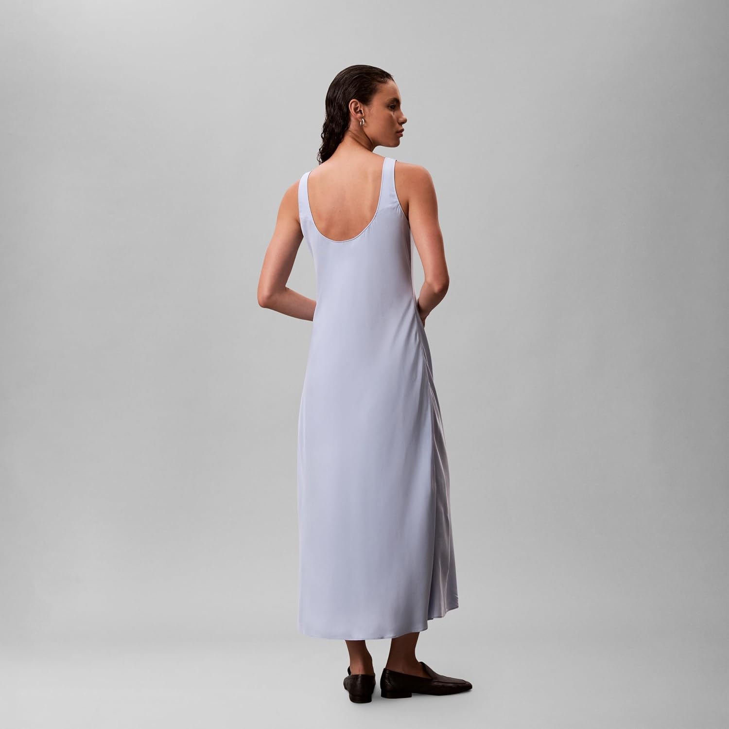 image:imageCalvin Klein Womens Viscose Twill Midi Slip DressKentucky Blue