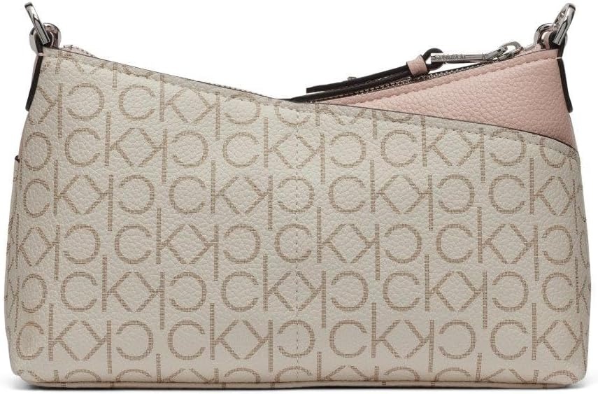 image:imageCalvin Klein Womens Zoe Top Zip Chain CrossbodyBlossom Combo Logo