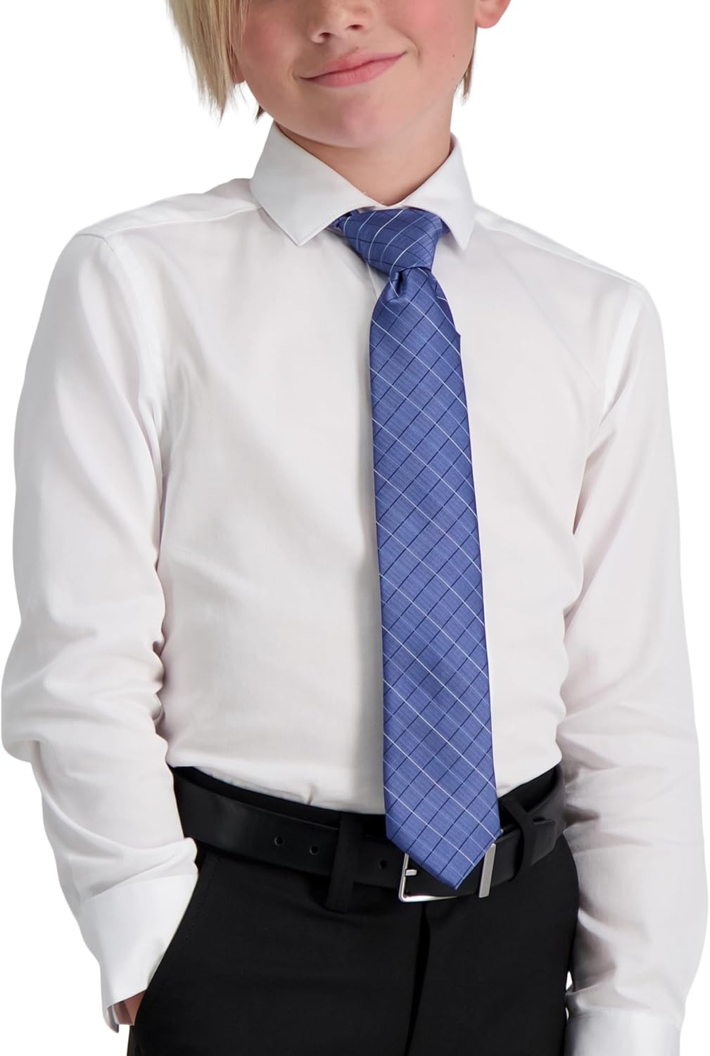 image:imageCalvin Klein boys Solid and Pattern Ties Big BoysNavy Grid