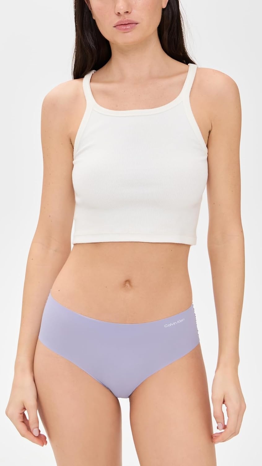 image:imageCalvin Klein womens Invisibles Seamless Hipster Panties MultipackBlackCinderLilac Quartz