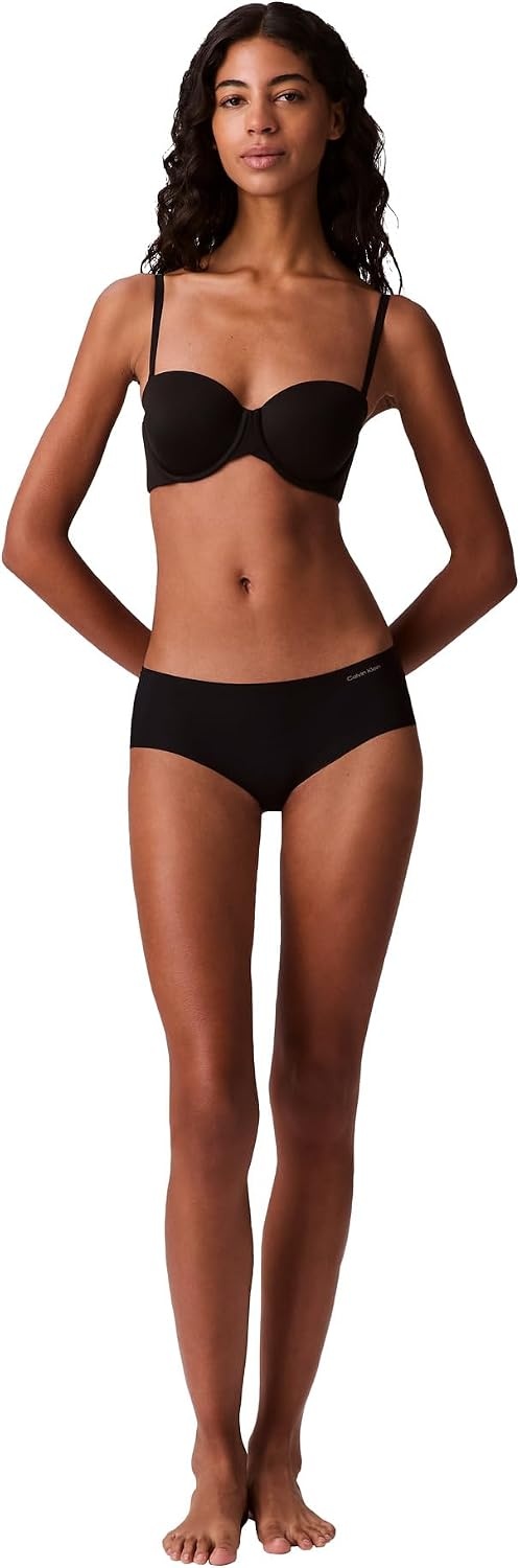 image:imageCalvin Klein womens Invisibles Seamless Hipster Panties MultipackBlackSpeakeasyWhite Light Caramel