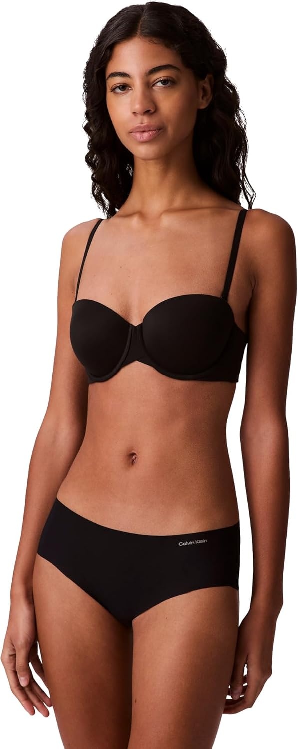 image:imageCalvin Klein womens Invisibles Seamless Hipster Panties MultipackBlackSpeakeasyWhite Light Caramel