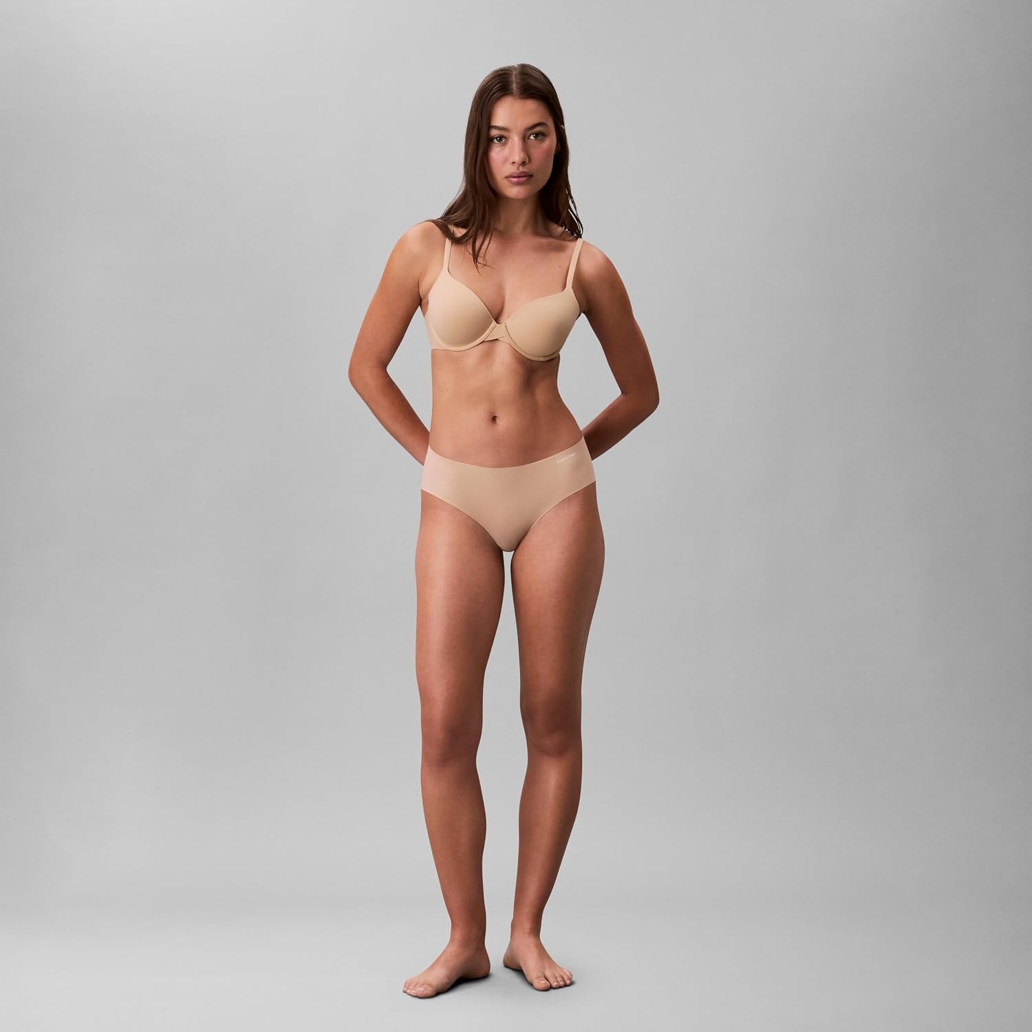 image:imageCalvin Klein womens Invisibles Seamless Hipster Panties MultipackLight Caramel