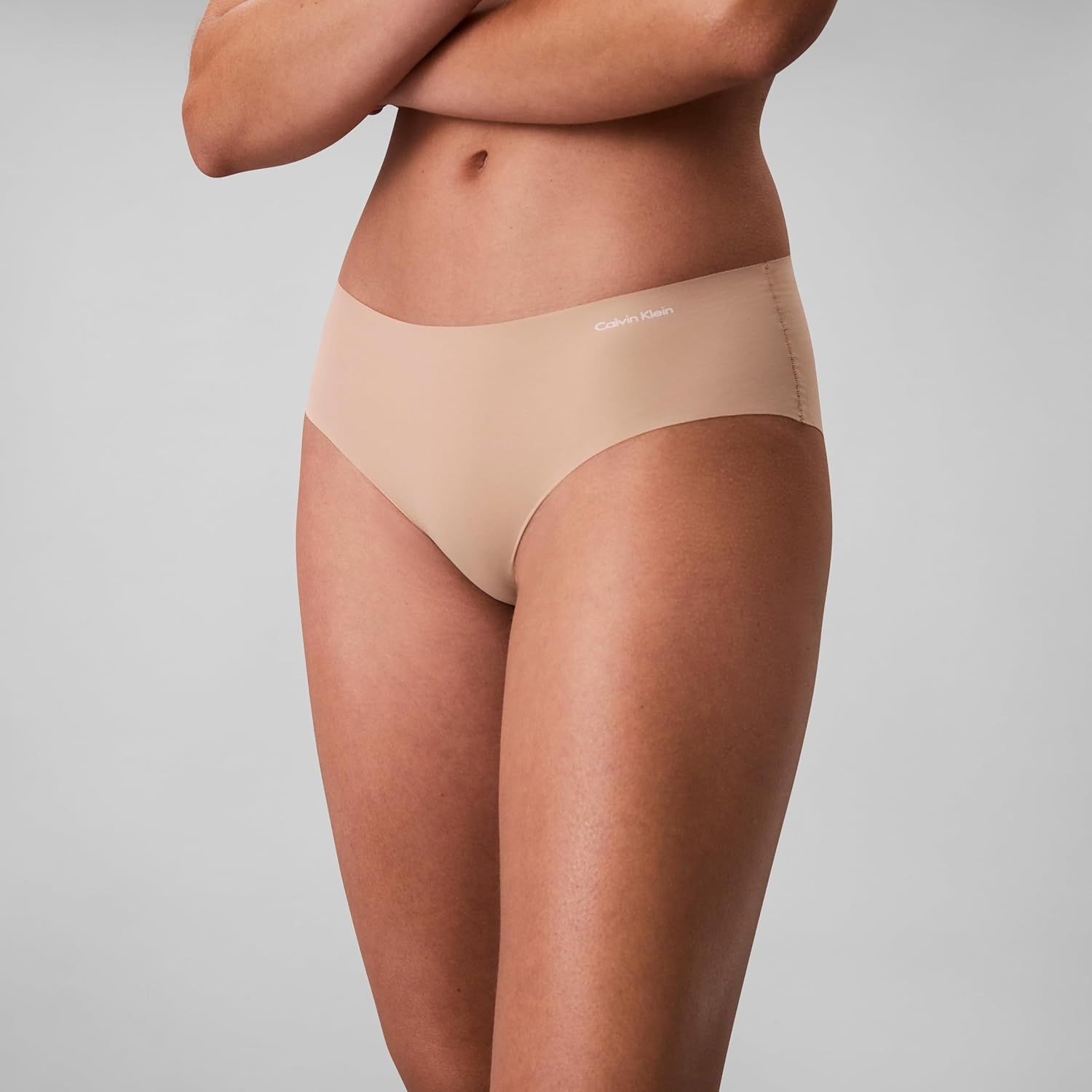 image:imageCalvin Klein womens Invisibles Seamless Hipster Panties MultipackLight Caramel