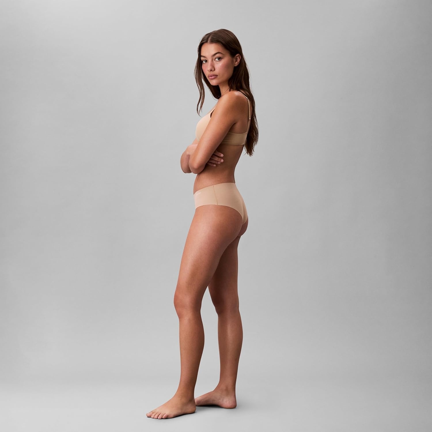 image:imageCalvin Klein womens Invisibles Seamless Hipster Panties MultipackLight Caramel