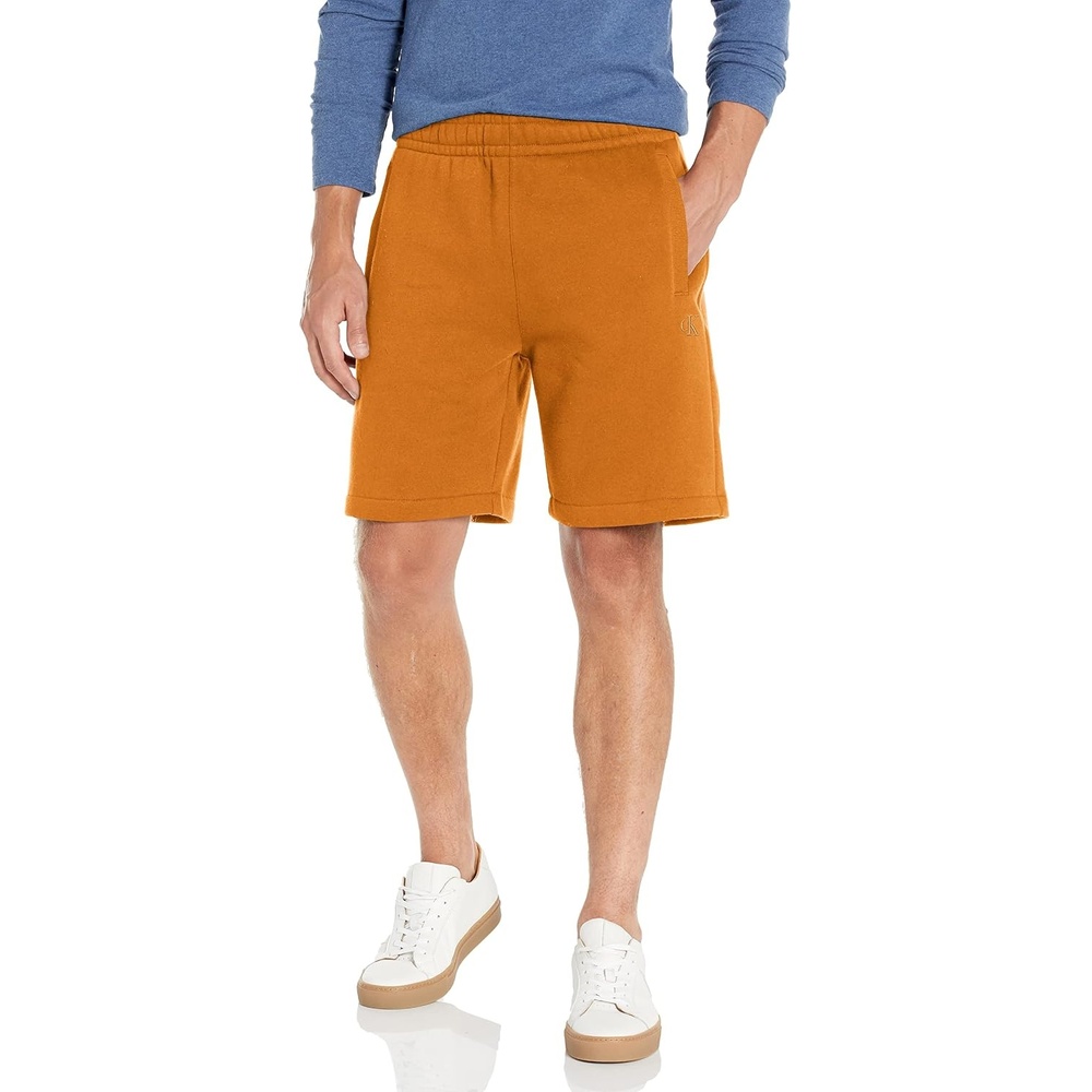 image:imageCalvin Klein Archive Logo Fleece ShortsCaramel Brown