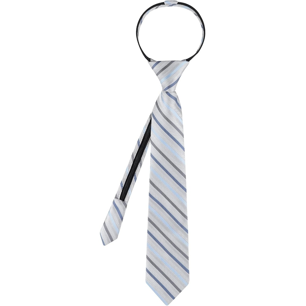 image:imageCalvin Klein Boys Gemstone Stripe Zip TieSilver Stripe Zip