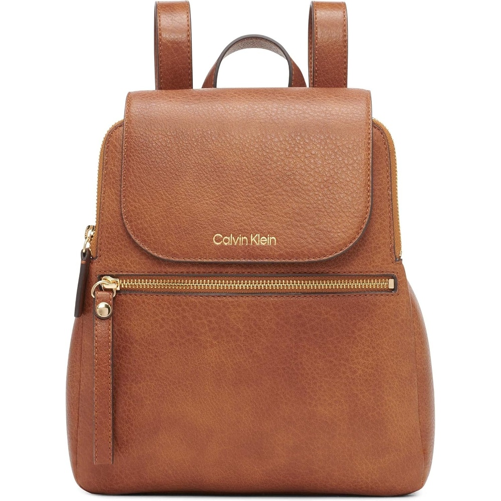image:imageCalvin Klein Elaine Bubble Lamb Novelty Key Item Flap BackpackCaramel Combo