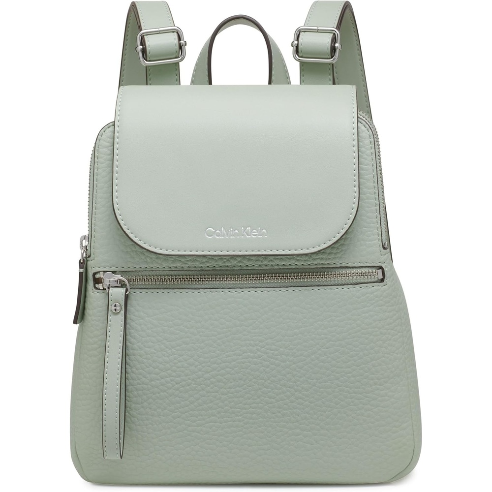 image:imageCalvin Klein Elaine Bubble Lamb Novelty Key Item Flap BackpackDesert Sage