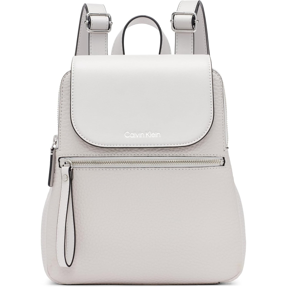 image:imageCalvin Klein Elaine Bubble Lamb Novelty Key Item Flap BackpackDove Grey