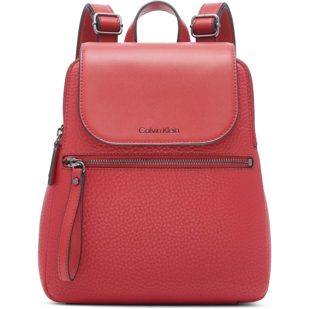 image:imageCalvin Klein Elaine Bubble Lamb Novelty Key Item Flap BackpackRuby Red